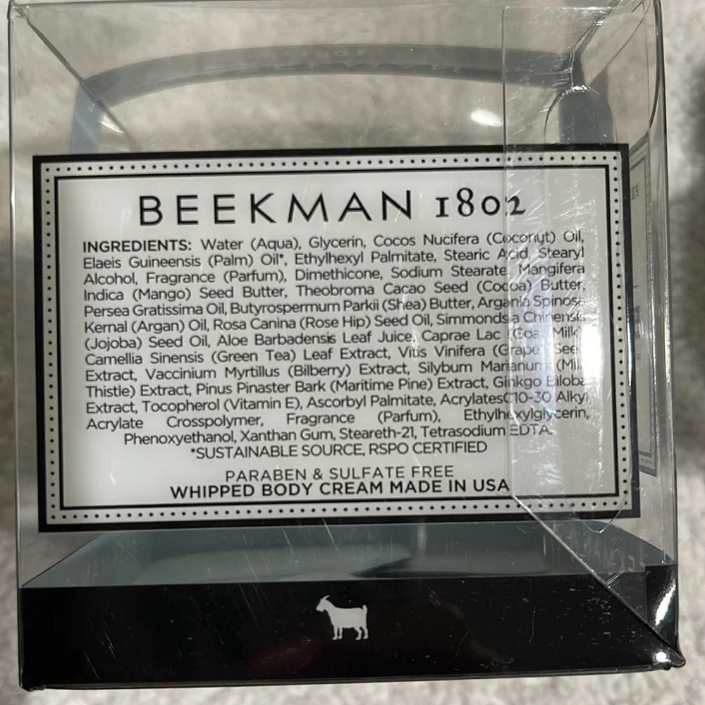 NIB Beekman 1802 Pure Goat Milk Whipped Body Cream 8.0 fl.oz Fresh Air